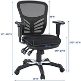 Modway EEI-757-BLK Articulate Ergonomic Mesh Office Chair in Black Modway