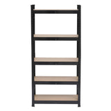 Karl home 5 Tier Metal Garage Shelves, Boltless Assembly,Adjustable Shelf for Storage Heavy Duty, Wide-Size Shelf Organization for Pantry Basement Kitchen, 1500lbs,43.3"L x 17.7"W x 70.9"H,Black & 1P Karl home