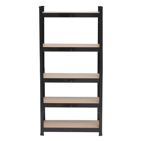 Karl home 5 Tier Metal Garage Shelves, Boltless Assembly,Adjustable Shelf for Storage Heavy Duty, Wide-Size Shelf Organization for Pantry Basement Kitchen, 1500lbs,43.3"L x 17.7"W x 70.9"H,Black & 1P Karl home