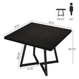 Tribesigns 31.5" Square Conference Table, Small Wooden Meeting Table for 2-4 People, Compact Office Table for Small Spaces, Seminar Room Tribesigns