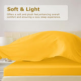 Homilay Queen Size Bed Sheet Set - 4 Piece Soft Microfiber Sheets with Deep Pockets, Cooling Technology, and Wrinkle-Free Pillowcase. Hotel-Quality, Durable Bedding, Spectra Yellow Homilay
