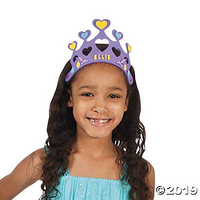 DIY Foam Princess Crown Kits - Makes 12 Tiara Crowns - Party Crafts and Activity Kits for Kids Fun Express