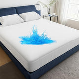 OhGeni Waterproof Mattress Protector, Full Size Fitted Sheet with Deep Pocket,6''-16'' Washable Hypoallergenic Mattresses Cover,Noiseless Soft Mattress Pad,Urine,Bedroom Essential,Pee & Dirt-Proof OhGeni
