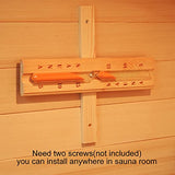 amocane Sauna 15 Minute Hourglass Sand Timer, Sauna Accessories Wooden Rotatable Timer for Infrared & Steam & Barrel Sauna (Hemlock Wood) amocane