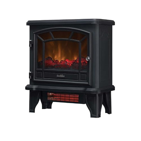 duraflame® Infrared Quartz Electric Fireplace Stove Heater, Black Duraflame