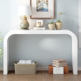 Modern Minimalist Console Table,Elegant and Versatile Design,Perfect for Living Room, Hallway, and Bedroom,Sturdy and Stable Frame,White JIJIWANG