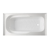 Aqua Eden VTAM6031R21B 60-Inch Anti-Skid Acrylic 3-Wall Alcove Tub with Right Hand Drain Hole, White Kingston Brass