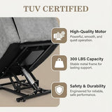Electric Power Lift Recliner Chair for Elderly, Lift Recliner Chair with Massage and Lumbar Heat, 150° Reclining Chair with Cup Holders, Side Pockets and Remote Control, Ideal for Living Room (Grey)
