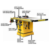 Powermatic 10-Inch Table Saw with ArmorGlide, 30-Inch Rip, Extension Table, 5 HP, 1Ph 230V (Model PM2000T) Powermatic