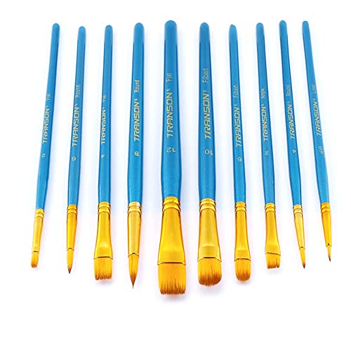 Transon 20pcs Bulk Artist Paint Brush Set for Acrylic Watercolor Gouache Hobby Craft Face Painting TRANSON