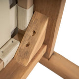 Christopher Knight Home Katarina Patio Acacia Wood Loveseat Furniture, Outdoor Loveseat Sofa with Comfy Fabric Cushions, 2-Seater Sofa with Handwoven Rope Backrest for Garden, Light Brown+Beige Christopher Knight Home