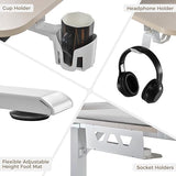 EUREKA ERGONOMIC Gaming Standing Desk with Keyboard Tray,74" U Shaped Studio Desk for Recording&Live,Electric Height Adjustable Desk w LED Convertible Shelves,Maple EUREKA ERGONOMIC