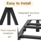COMASACH Heavy Duty Full Size Bed Frame with Storage & Mattress Stopper, Platform Metal Bed Frame - No Box Spring Needed, Easy Assembly, Noise Free & Anti-Slip, Black COMASACH