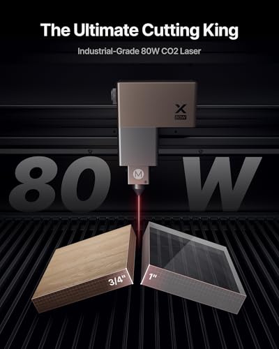 xTool P3 80W Flagship CO2 Laser Cutter with Intelligent Automation, Desktop Laser Engraver Dual HD Camera 1200mm/s High Speed, 36"x18'' Large Format CO2 Laser Engraver with ACS Auto-Focus System xTool