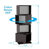 Atlantic 4 Tier Rotating Cube Espresso Atlantic