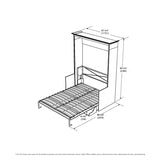 Xtraroom Alegra Queen Murphy Bed with Desk | Engineered and Solid Wood Construction | Smooth Painted Finish - No Melamine Used |Perfect for a Home Office Guest Bed | Murphy Desk Bed Queen Size Xtraroom