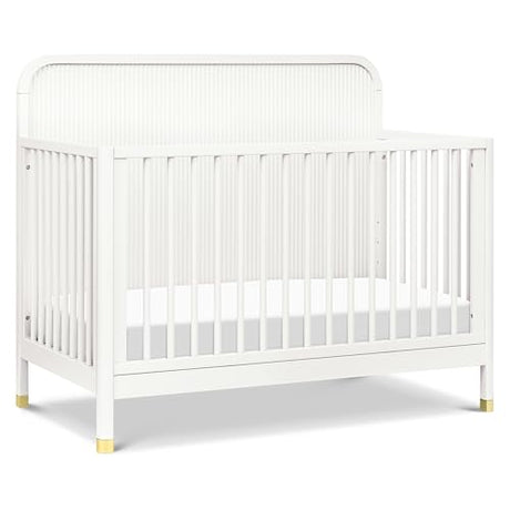 Namesake Brimsley Tambour 4-in-1 Convertible Crib in Warm White, GREENGUARDGold Certified NAMESAKE