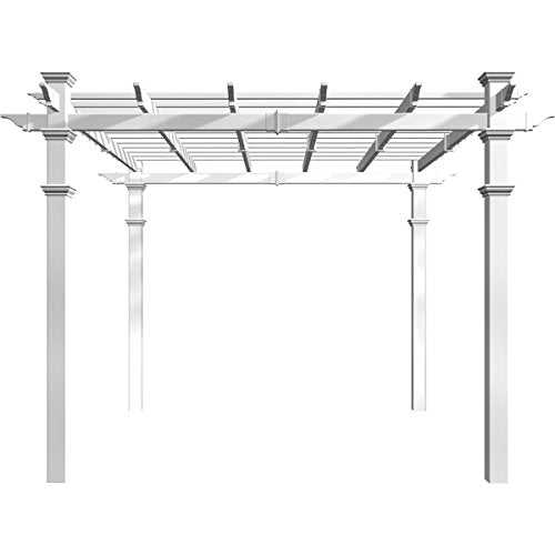 Venetian 10' x 10' Vinyl Pergola - WoodArtSupply