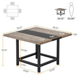 Tribesigns Square 4 People Conference Room Table, Gray 39.4L X 39.4W X 29.52H Inches Small Meeting Room Table for Home Office, (Chair not Included) Tribesigns