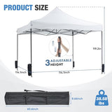 NEWBULIG 10x10 FT Pop Up Canopy Easy Up Tents for Camping Parties Events Beach Backyard Portable Outdoor Shelter Heavy Duty Instant Sun Shade with Sand Bags, White NEWBULIG