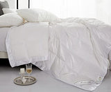 Lightweight Goose Down Comforter/Down Blanket/Duvet Insert for Summer/Warm Weather with Satin Trim, Noiseless & Extra Soft,White Full/Queen Size(90x90inch) Eastwarmth