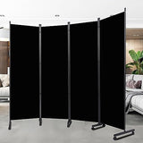 Room Divider Portable 88'' Partition Room Dividers and Folding Privacy Screens 4 Panel Wall Divider for Room Separation, Freestanding Fabric Room Divider Panel with Wheels for Home Office Hospital HOMSCREENER
