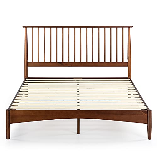 Zinus Linda Mid Century Solid Wood Platform Bed Frame with Spindled Headboard - Full Size - WoodArtSupply