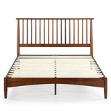 ZINUS Linda Mid Century Brown Wooden Platform Bed Frame - No Box Spring Needed, Easy Assembly, King Size Zinus