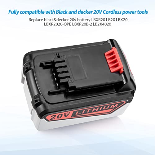 Powerextra 20V 7.0Ah Replacement Battery for Black and Decker 20V Cordless Power Tool 20 Volt MAX Lithium Ion Battery LBXR20 LB20 LBX20 LBXR2020-OPE LBXR20B-2 LB2X4020 Powerextra