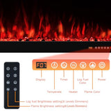 VINEMOUNT 33" Smart Electric Fireplaces Inserts, Remote & Touch Screen & APP Control, Recessed & Wall-Mounted Fireplace Heater VINEMOUNT