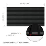 Luxdecor Two Acoustic Wood Wall Slat Panels with Veneer-Decorative Soundproof Wall Panels | Real Natural Oak Wood | 47.24” x 23.62” Each | Soundproof Panels | Wood Finish Wall Panels 0.82" Depth Luxdecor