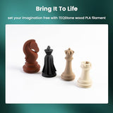 TEQStone Wood PLA Filament 1.75mm Brown 1KG, 15% Real Wood Fiber Infused, Perfectly Wound Consistent Diameter +/-0.03mm 3D Printer Filament Vacuum Packaging (Rosewood Color Tone) TEQStone
