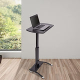 Stand Up Desk Store Pneumatic Adjustable Height Tilting Laptop Lectern Speakers Podium (Black, 25.5" Wide) S Stand Up Desk Store