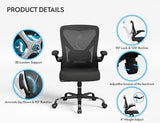 Ergalithic Ergonomic Office Chair - X-Shaped Computer Desk Chairs Comfy, Mesh High-Back Gaming Chair with Adjustable Lumbar Support, Executive Task Chair for Adults, Comfortable for Long Hours Ergalithic