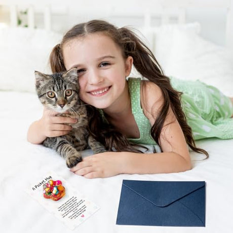 EYxsaxenk Loss Of Pet Sympathy Gift - Colorful Mini Paw Pocket Hug with Memorial Card Envelope Remembrance Bereavement Gift for Loss of Dog Cat Sympathy Favor Kid Adult Pet Lover Stress Relief Toy EYxsaxenk