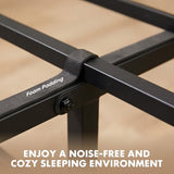 Sweetcrispy Queen Size Bed Frame with Headboard, 800LBS Mattress Foundation with All Sturdy Metal Support, Under Bed Storage, No Box Spring Needed, Easy Assembly, Rust Brown Sweetcrispy
