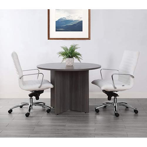 nbf signature series at Work Round Conference Table 42" Dia Warm Ash Laminate - WoodArtSupply