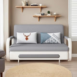 gaoyangjiaju Full Size Pull-Out Sofa Daybed with Trundle, Versatile Futon Couch with Sleeping Function,Metal armrest and Storage Space, for Small Rooms and Living Rooms,59.84" gaoyangjiaju