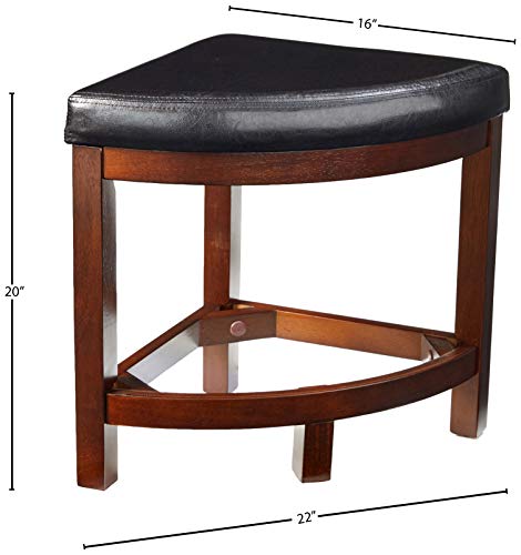 Roundhill Furniture Cylina Solid Wood Glass Top Round Dining Table with 4 Chairs Roundhill Furniture