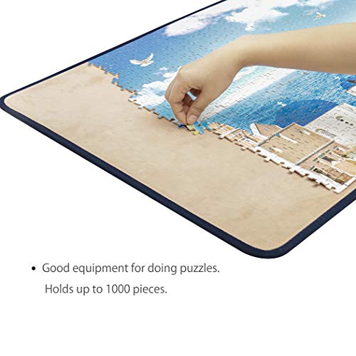 Becko US Jigsaw Puzzle Board Portable Puzzle Mat for Puzzle Storage Puzzle Saver, Non-Slip Surface, Up to 1000 Pieces (Khaki) Becko US