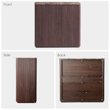 Fluted 2 Doors Sideboard Cabinet with Storage, 34" Wooden Credenza with Shelves, Faux Marble-Top Coffee Bar Console Table, Modern Buffet Cabinet for Dining, Kitchen, Living Room, Entryway, Dark Oak DelArk