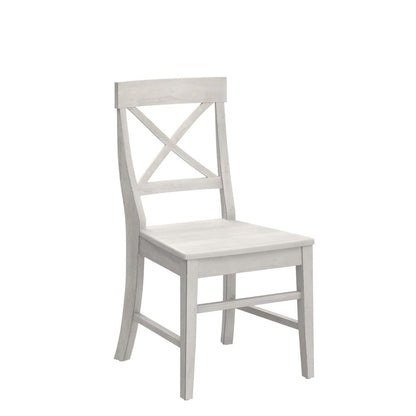 Christopher Knight Home Roshan Farmhouse Acacia Wood Dining Chairs, Light Grey Wash, 21D x 17.75W x 35.5H Inch - WoodArtSupply