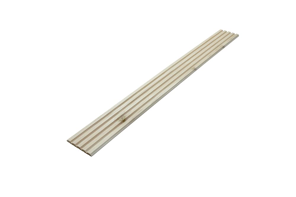 1549-4FTWHW Unfinished White Hardwood Traditional Fluted Panel Moulding - WoodArtSupply