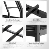 SogesGame Twin Over Full Bunk Bed for Teens & Kids, Metal Heavy Duty Bunk beds with 9.8-Inch Guardrail and Ladder, Bunk Beds Twin Over Full Size for Small Bedrooms & Shared Rooms, Space-Saving, Black SogesGame
