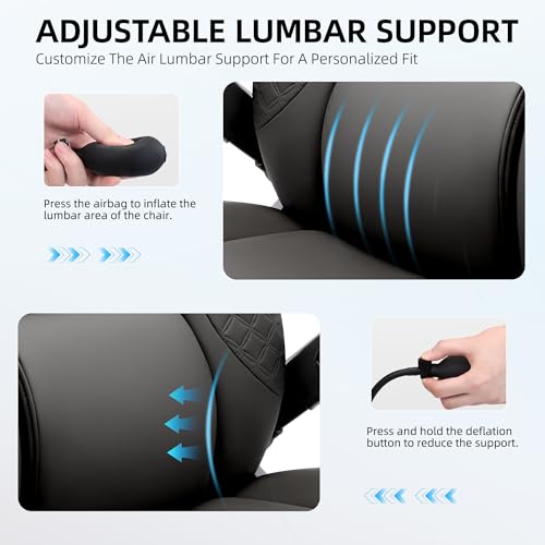 Office Chair Big and Tall, Desk Computer Chair for Heavy People, Oversized Executive Gaming Chair, Extra Wide 500LBS Ergonomic Comfy Office Chair with Adjustable Lumbar Support & 5D Flip Arms BestGlory
