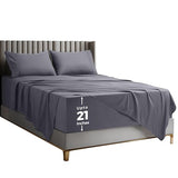 Utopia Bedding Full Size Extra Deep Pocket Sheet Set – Fits Mattresses Up to 21 inches – Cooling, Soft & Breathable – Oeko-Tex 4 Piece Bed Sheets (Grey) Utopia Bedding