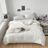 Cottonight White Comforter Sets Full Solid White Bedding Comforter Set Full Plain Cozy Breathable Quilts Blanket Soft Breathable Hotel Bedding Set with 2 Pillowcases for Women Men Cottonight