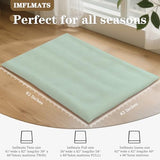 imflmats Japanese Floor Futon Mattress Cover with Zippered Twin Size 82" L x 41" W Portable Camping Mat Washable Tatami Mattress Cover Green imflmats