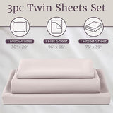 Brushed Microfiber Sheet Set- 3 Piece Bed Linens-Fitted & Flat Sheets, Plus A Pillowcase-Wrinkle, Stain & Fade Resistant by Lavish Home (Twin, Beige) Lavish Home