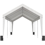 VEVOR Upgraded 10x20 ft Heavy Duty Carport Car Canopy, Car Port Garage Boat Shelter Party Tent with 8 Reinforced Poles and 4 Weight Bags, UV Resistant Waterproof Tarp for SUV, Truck, Boat VEVOR